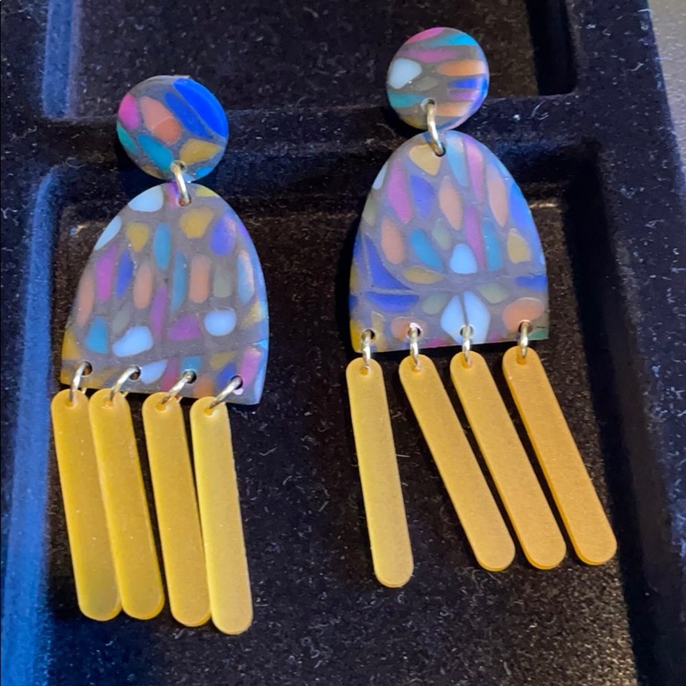 Sigfus design stained glass earrings